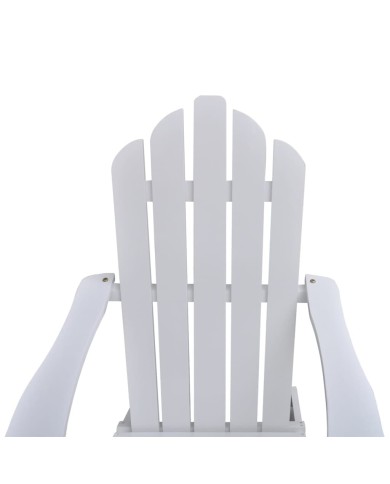 Chaise de jardin avec pouf Bois Blanc