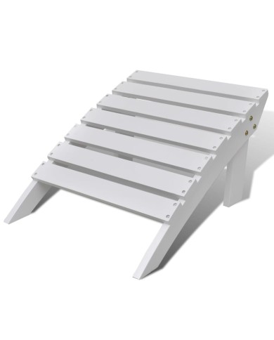 Chaise de jardin avec pouf Bois Blanc