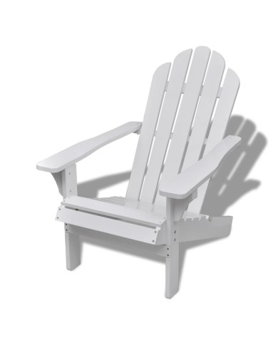 Chaise de jardin avec pouf Bois Blanc