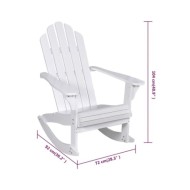 Chaise à bascule de jardin Bois Blanc