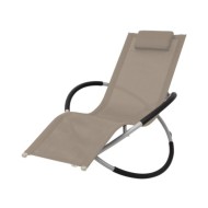 Chaise longue géométrique d'extérieur Acier Taupe