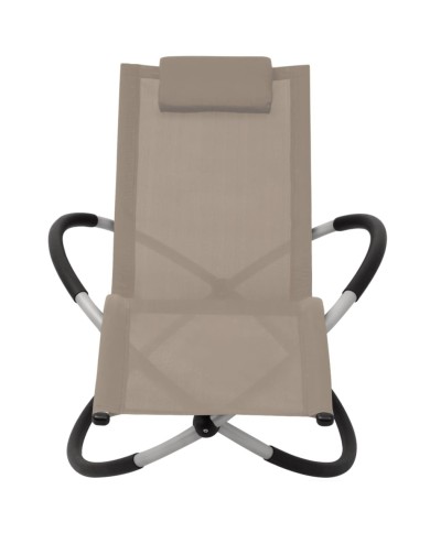 Chaise longue géométrique d'extérieur Acier Taupe