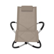 Chaise longue géométrique d'extérieur Acier Taupe
