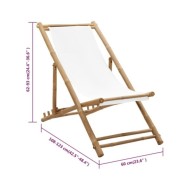 Chaise de terrasse Bambou et toile