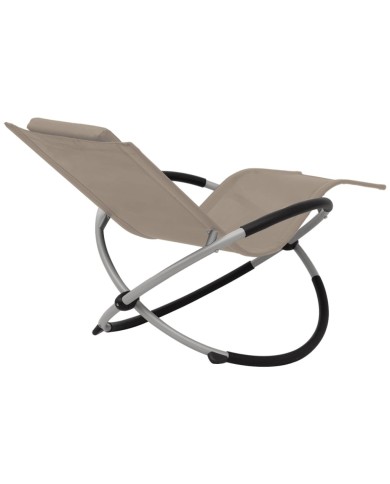 Chaise longue géométrique d'extérieur Acier Taupe