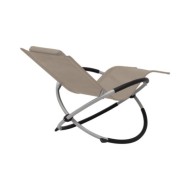 Chaise longue géométrique d'extérieur Acier Taupe