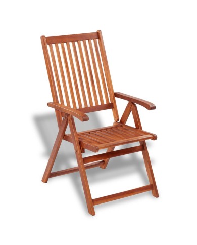Chaises pliables de jardin 2 pcs Bois solide d'acacia Marron