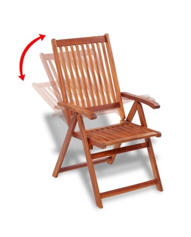 Chaises pliables de jardin 2 pcs Bois solide d'acacia Marron