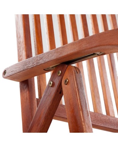 Chaises pliables de jardin 2 pcs Bois solide d'acacia Marron
