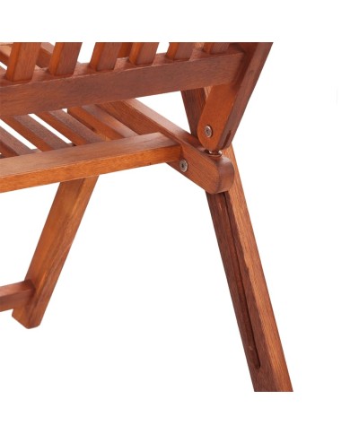 Chaises pliables de jardin 2 pcs Bois solide d'acacia Marron