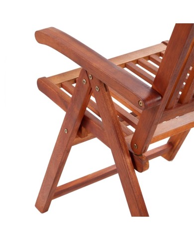Chaises pliables de jardin 2 pcs Bois solide d'acacia Marron