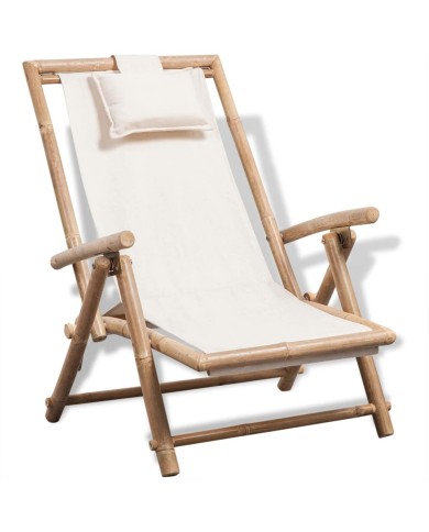 Chaise de terrasse d'extérieur Bambou