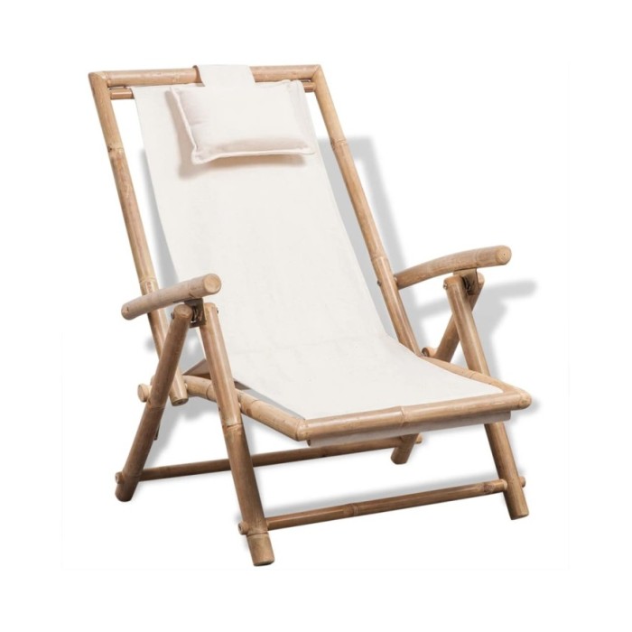 Chaise de terrasse d'extérieur Bambou