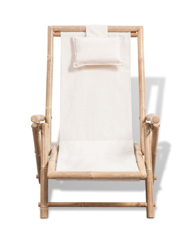 Chaise de terrasse d'extérieur Bambou