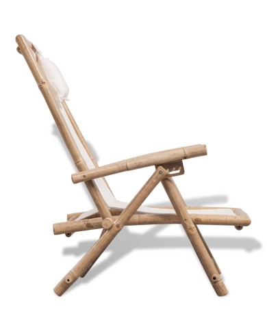 Chaise de terrasse d'extérieur Bambou