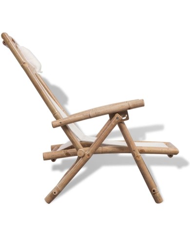 Chaise de terrasse d'extérieur Bambou