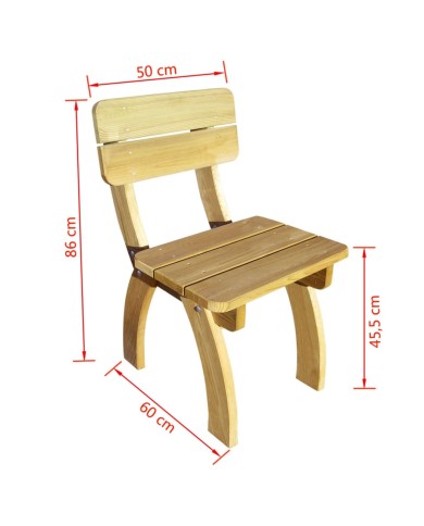 Chaise de jardin Bois de pin imprégné
