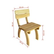 Chaise de jardin Bois de pin imprégné