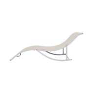 Chaises longues pliables 2 pcs Crème Textilène
