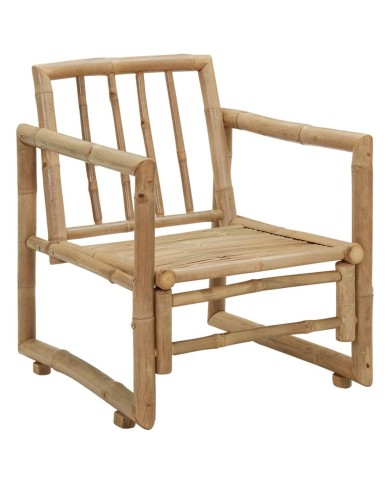 Chaises de jardin 2 pcs avec coussins et oreillers Bambou