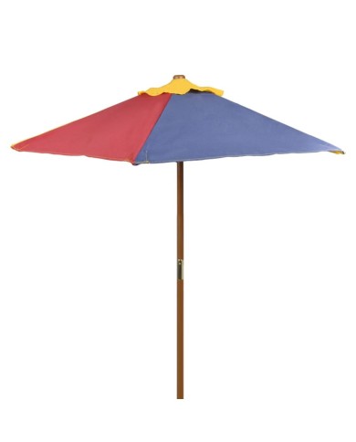 Table et bancs de pique-nique avec parasol pour enfants Bois