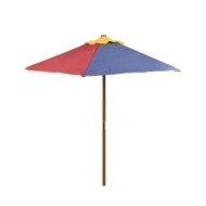 Table et bancs de pique-nique avec parasol pour enfants Bois