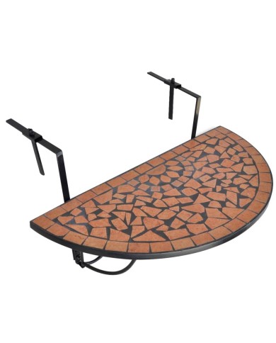 Table suspendue de balcon Terre cuite Mosaïque 