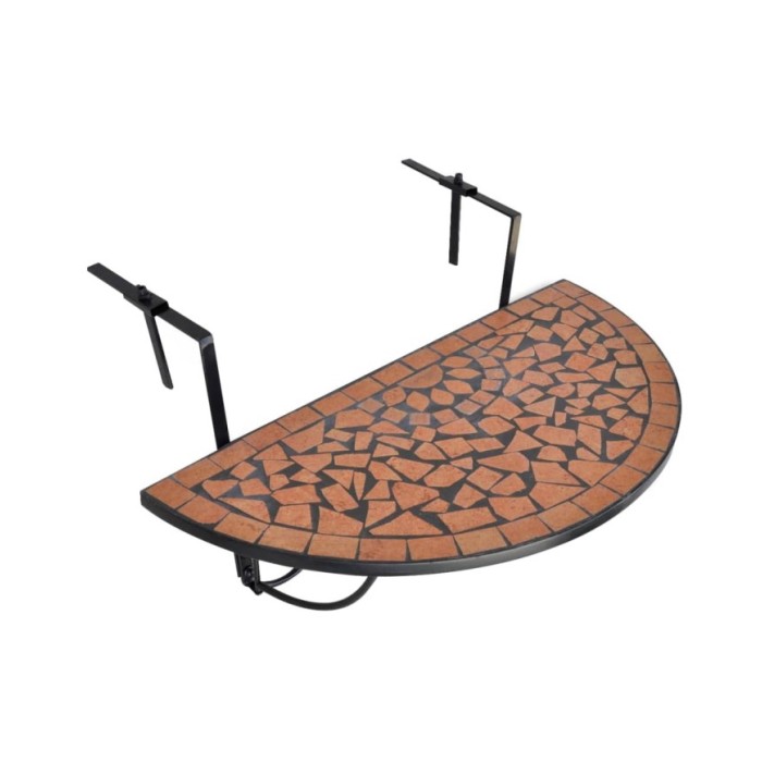 Table suspendue de balcon Terre cuite Mosaïque 