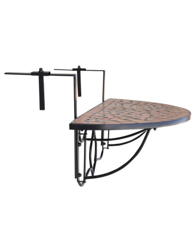 Table suspendue de balcon Terre cuite Mosaïque 