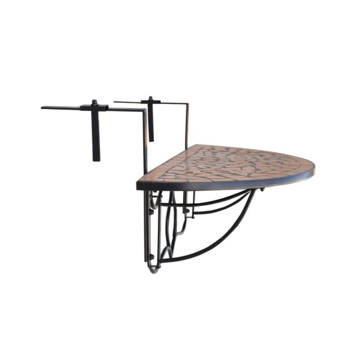 Table suspendue de balcon Terre cuite Mosaïque 