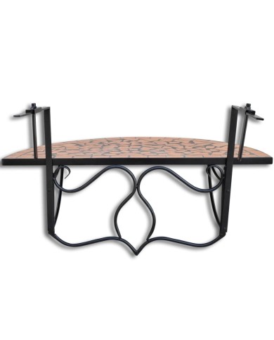 Table suspendue de balcon Terre cuite Mosaïque 