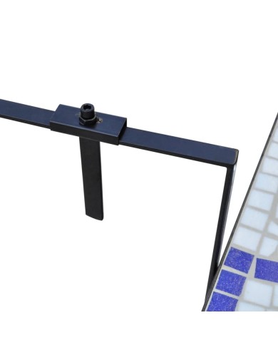Table suspendue de balcon Bleu et blanc Mosaïque 