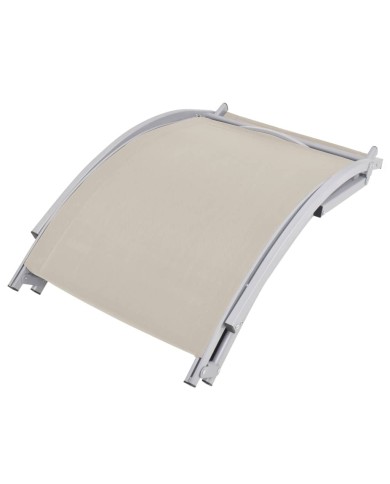 Chaises longues pliables 2 pcs Crème Textilène