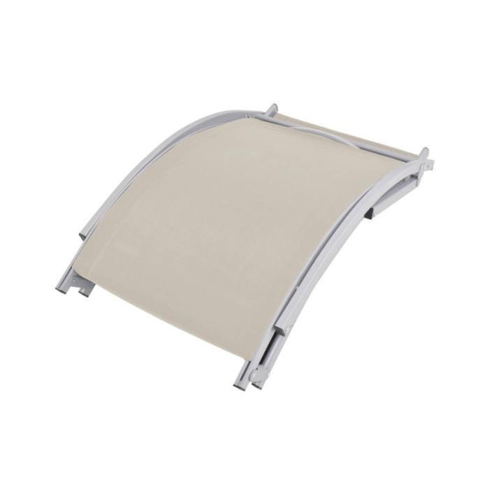 Chaises longues pliables 2 pcs Crème Textilène