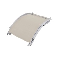Chaises longues pliables 2 pcs Crème Textilène