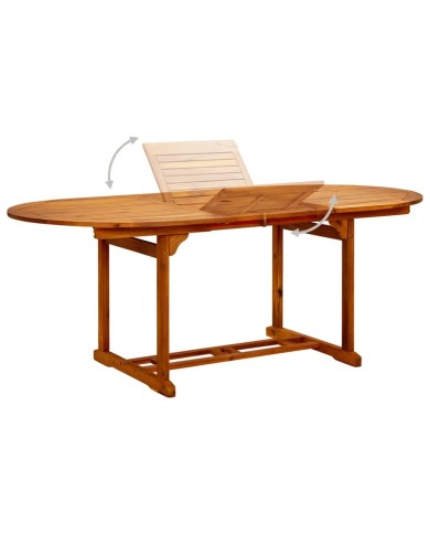 Table de jardin 200x100x75 cm Bois d'acacia massif