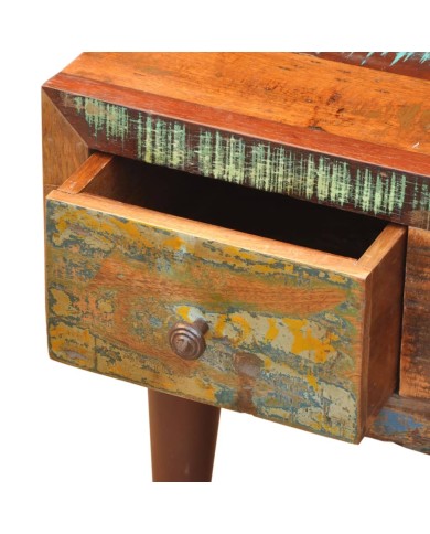 Table basse avec bord incurvé et 1 tiroir Bois de récupération 