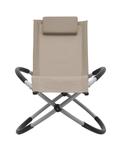 Chaise longue pour enfants Acier Taupe