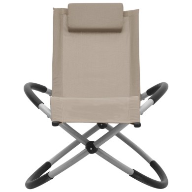 Chaise longue pour enfants Acier Taupe