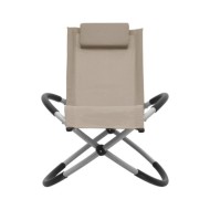 Chaise longue pour enfants Acier Taupe