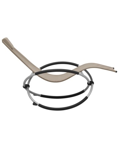 Chaise longue pour enfants Acier Taupe