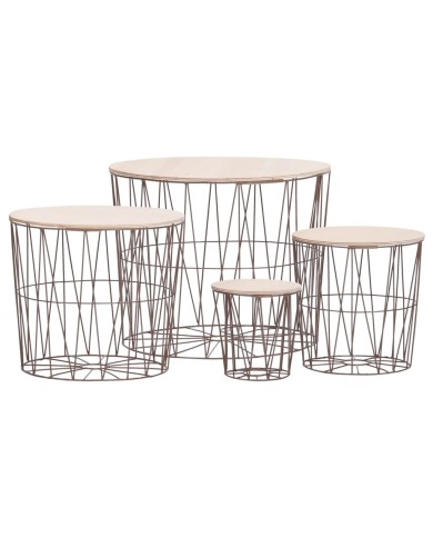 Tables basses 4 pcs Cuivre