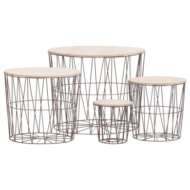 Tables basses 4 pcs Cuivre