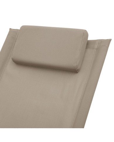 Chaise longue pour enfants Acier Taupe