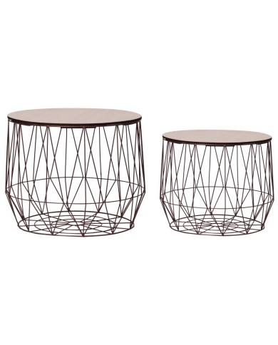 Tables basses 2 pcs Cuivre