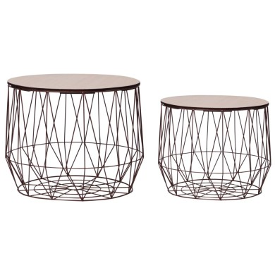 Tables basses 2 pcs Cuivre