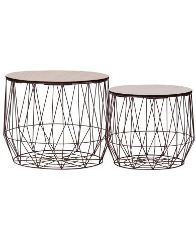 Tables basses 2 pcs Cuivre