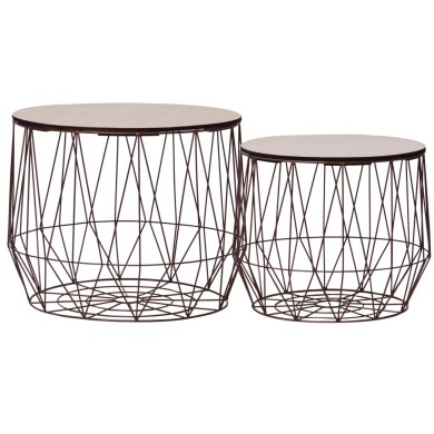 Tables basses 2 pcs Cuivre