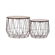 Tables basses 2 pcs Cuivre