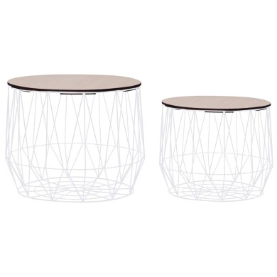 Tables basses 2 pcs Blanc